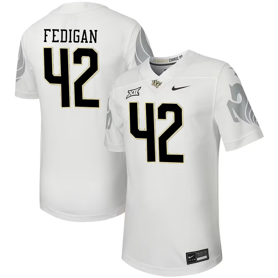 Men #42 Aidan Fedigan UCF Knights Big 12 Conference College Football Jerseys Stitched-Black